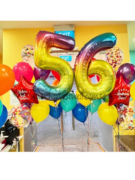 Personalised 80s Retro Megaloon Balloon Bundle Set